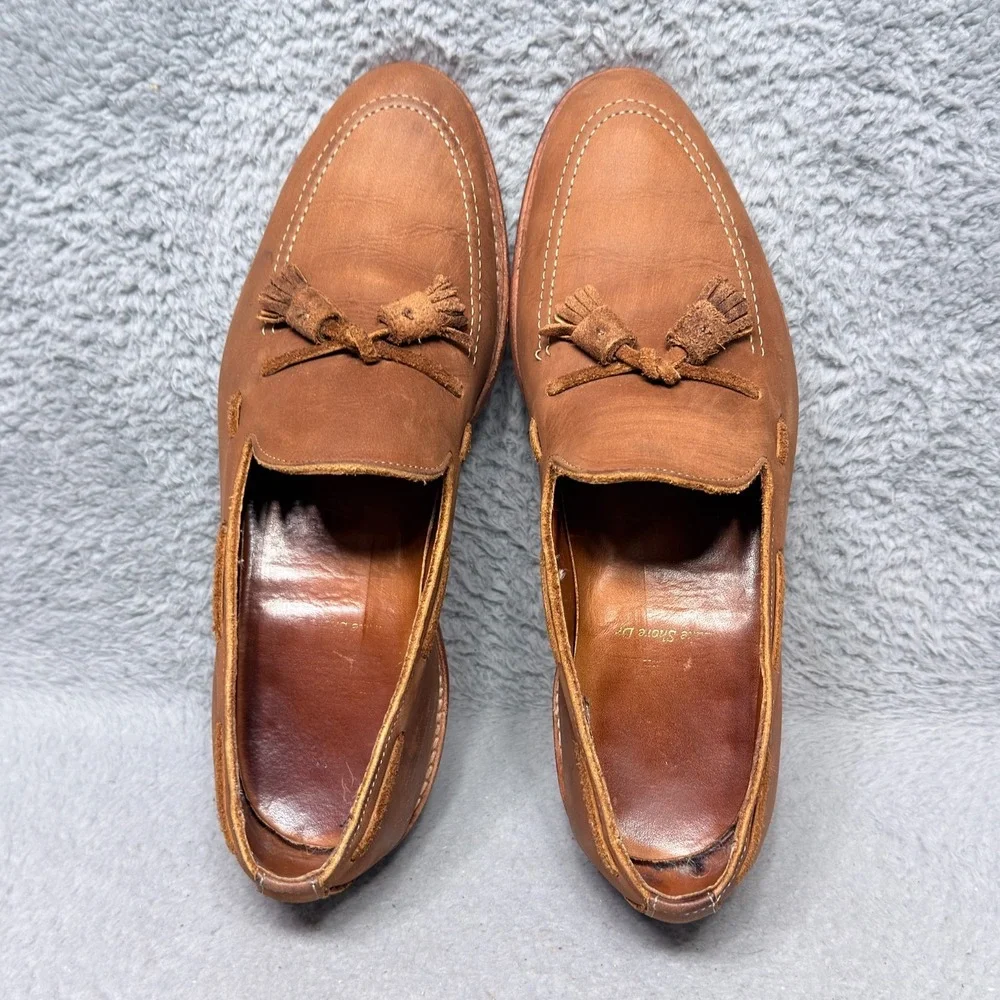 Allen Edmonds Lake Shore Drive Size 10.5 Wide Tassel Loafers Shoes Brown Dainite
